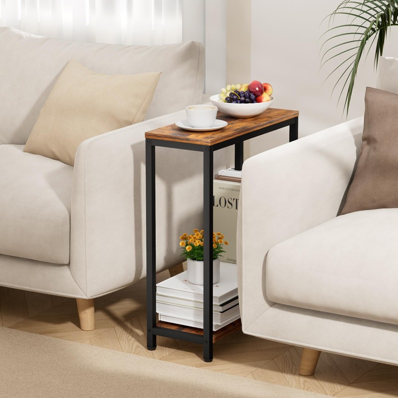 SLEEPING LAMB Narrow End Tables Living Room Set of 2