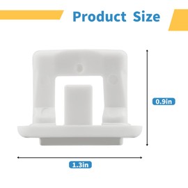 2 Pack WD12X10304 Dishwasher Upper Rack Slide End Cap Stop Clip Replacement Part by JPKTA Compatible with GE Hotpoint Kenmore Dishwashers Top Rack Repalces AP4484666 WD30X97 1556527 WD12X0344