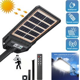 990000LM LED Solar Street Light Commercial Dusk To Dawn Outdoor Road Wall Lamp