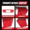 carpart2021 Red Alloy Rear License Plate Filler Frame Trim Cover