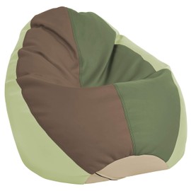 FDP Dew Drop Bean Bag Chair - Flexible Seating with Supportive High-Back Design - Comfy Chair for Bedroom, Classroom Seating, Dorm Room, or Gaming - Bean Bag Chair for Kids and Adults (Earthone)