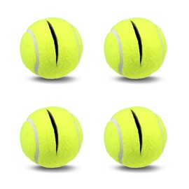 AHS American Hospital Supply Tennis Balls for Walker Legs | Tennis Balls for Walkers for Seniors | Easy Installation Walker Gliders | Pack of 4 Precut Tennis Balls, Yellow