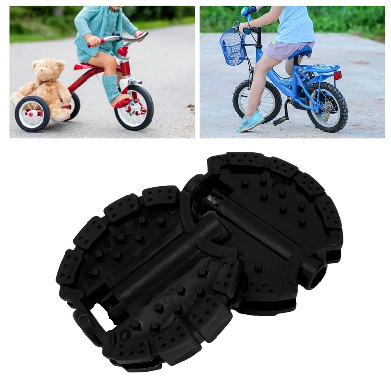 Toddler Tricycle Pedals, Plastic 2 Pack Black Infant Stroller Accessories