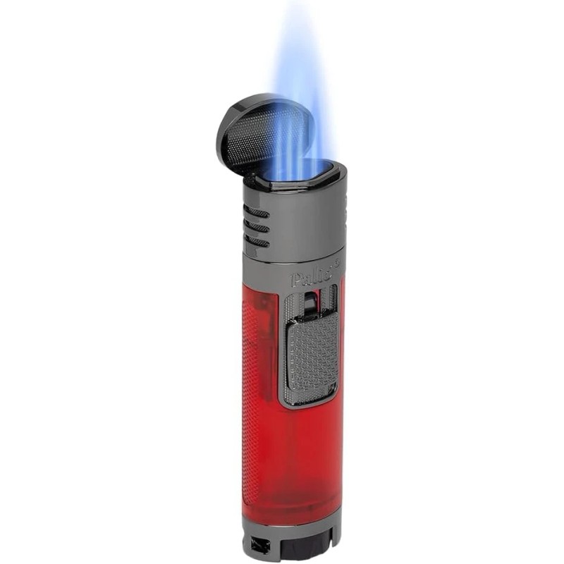 Palió® Veneto™ Quadruple Jet-Flame Lighter, High capacity tank, Red