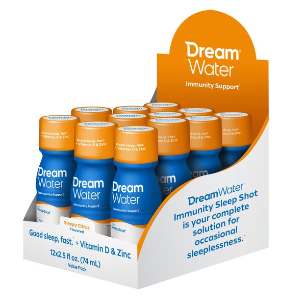Dream Water: Sleep Aid & Immunity Support - Sleepy Citrus - 12 ct