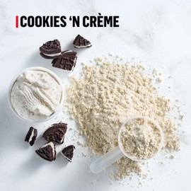 Muscle Milk Genuine Protein Powder, Cookies 'N Crème, 1.93 Pounds, 13 Servings, 32g Protein, 3g Sugar, Calcium, Vitamins A, C & D, NSF Certified for Sport, Energizing Snack, Packaging May Vary