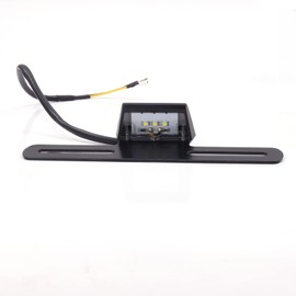 Aoling Bike License Plate Light, 12 V, 3 LED Stay, Compatible with M6 Volts, Bike License Light, Fully Sealed, Waterproof, Rustproof, Enough Brightness, Durable, Easy to Use, 2-Wire Connection, Black, Single Item