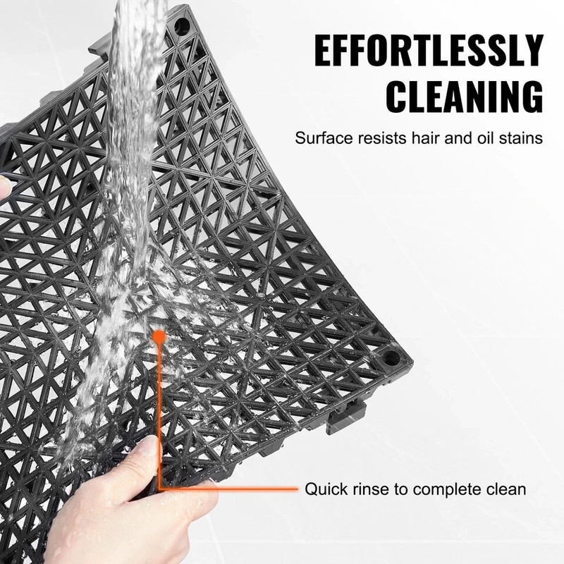 VEVOR Interlocking Drainage Floor Mat 12" x 12" PVC Non-Slip