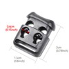 DYZD Small Double Hole Plastic Cord Locks End Spring Stop