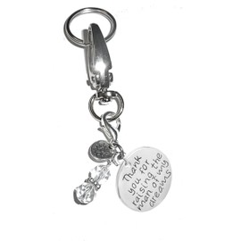 Charm Key Chain Ring, Women's Purse or Necklace Charm, Comes in a Gift Box! (Thank You for Raising The Man of My Dreams) [Office Product]