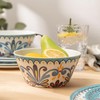 Bzyoo 12-Piece Melamine Dinnerware Set - Madallion | Lightweight, Durable,