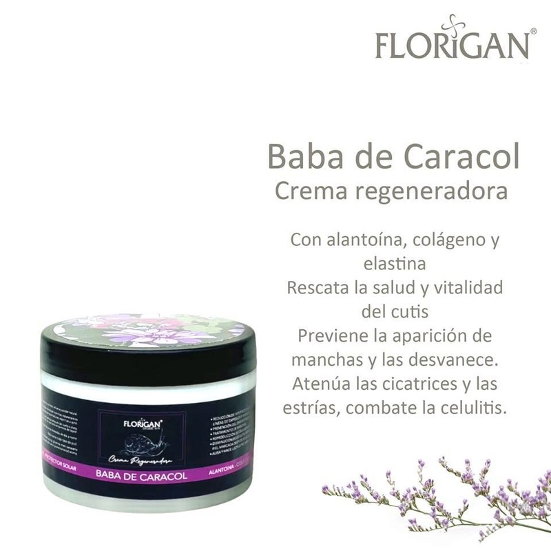 Set Piezas Crema Regeneradora Facial Baba Caracol 350grs Florigan