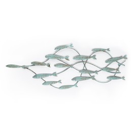 DECO DE VILLE 29.5" Metal Fish Wall Decor, Vintage Metal Wall Decorations for Living Room Bedroom