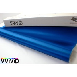 VViViD Metallic Blue Brushed Metal Vinyl Wrap Roll XPO Air Release Technology (1ft x 5ft)