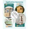 YogePote Keyless 90/180 Degree Sliding Barn Door Lock Latch, White-1PC