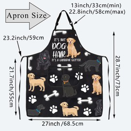 PLITI Labrador Apron With Pockets It’s Not Dog Hair It’s Labrador Glitter Labradors Lover Gift Labrador Owner Lab Mom Gift (Labrador Glitter APU)