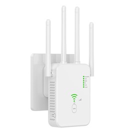 POFET WiFi Extender, WiFi Repeater, WiFi Amplifier, 5GHz and 2.4GHz Home Dual Band WiFi Booster,Internet Booster with Ethernet Port, Quick Setup, Home Wireless Signal Booster