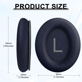 Replacement Ear Pads for Bose QuietComfort 45 (QC45)/QuietComfort SE (QC SE)/Quiet Comfort Headphones, Ear Cushions, Headset Earpads, Ear Cups Cover with Soft Protein Leather-Midnight Blue