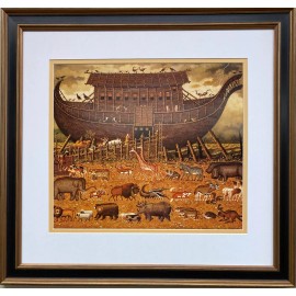 Charles Wysocki "Noah and Friends" New CUSTOM FRAMED Art Americana