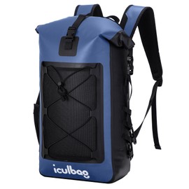 Iculabg Dry Bags Waterproof Backpack for Women Men Travel Hiking Waterproof Dry Bag for Kayaking Beach Camping Dry Bags Waterproof Backpack Larger Blue 30L/40L
