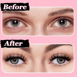 AHET Magnetic Eyelashes Kit, 10 Pairs Reusable Magnetic Lashes, False Eyelashes Natural Looking with Tweezers & 2 Tubes of Magnetic Eyeliners, No Glue Needed, Easy to Wear