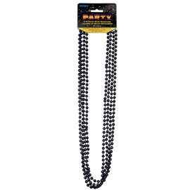 Unique Metallic Bead Necklaces, 32", Black