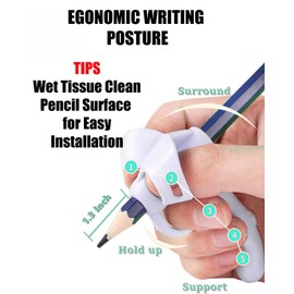 AURAADORN 9 Pack Pencil Grips for Kids Handwriting,Pencil Gripper Holder Posture Correction for Preschooler Training, Pen Writing Aid Tool for Kids Preschools Students (9pcs Multicolor)