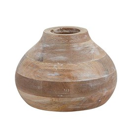 47th & Main Distressed Decorative Flower Vase, Small, Mango Wood