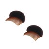 2Pcs Brown Women Soft Sponge Foam Hair, Clip Hair Comb