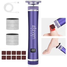 ELEVEN EVER 1200RPM Electric Callus Remover for Feet,Rechargeable Foot File Nail Grinder Tool with 60+10PCS Sandpaper,Adjustable Speed, Digital DisplayFoot Pedicure Tool for Dry Dead Skin