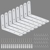 Alise 8 Pack Floating Shelf Brackets,White Heavy Duty L Bracket