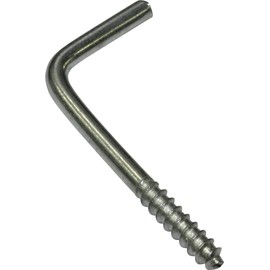 Gardinia Screw Hooks for Curtain Rods Matte Silver 2.5 cm, Alloy Steel