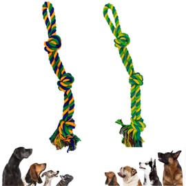 Seizar Dog Rope, Dog Toy, Medium Dogs, Large Dogs, Break-resistant, Stress Prevention, For Teeth Cleaning, Safe Material, Set of 2