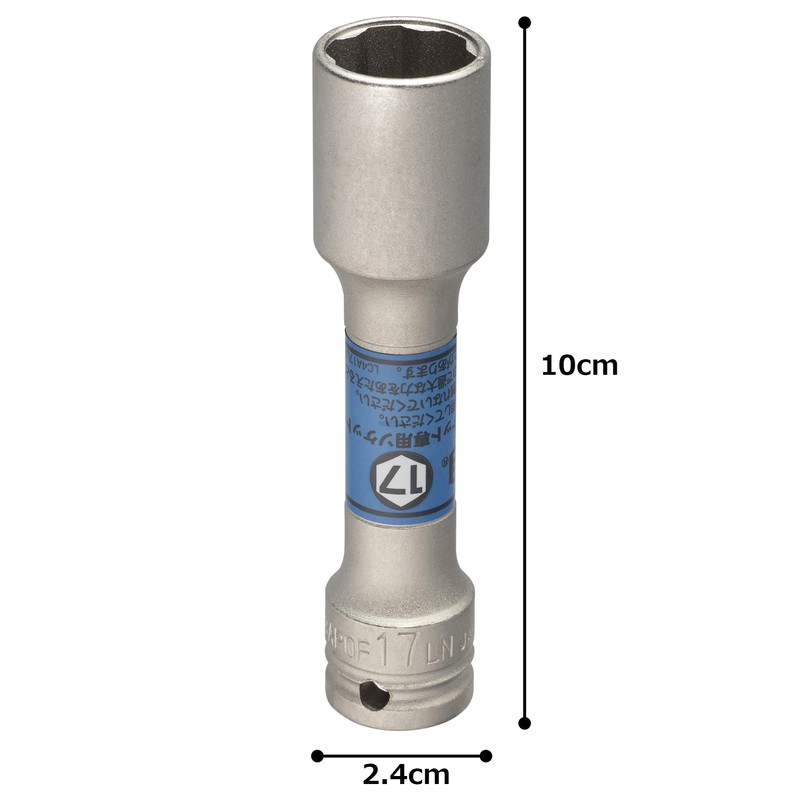 TONE 3APQF-17LN Quick Fit Thin Long Foil Nut Socket with
