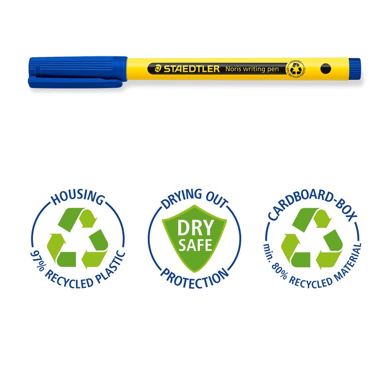 STAEDTLER Noris writing pen 307, fineliner with stable, impression-proof tip,