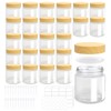 LECEHIVO 25 Pcs Glass Jars with Lids and Lnner Iiners
