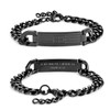 Rnivida Black Stainless Steel Christian Cross Bracelet for Men, American