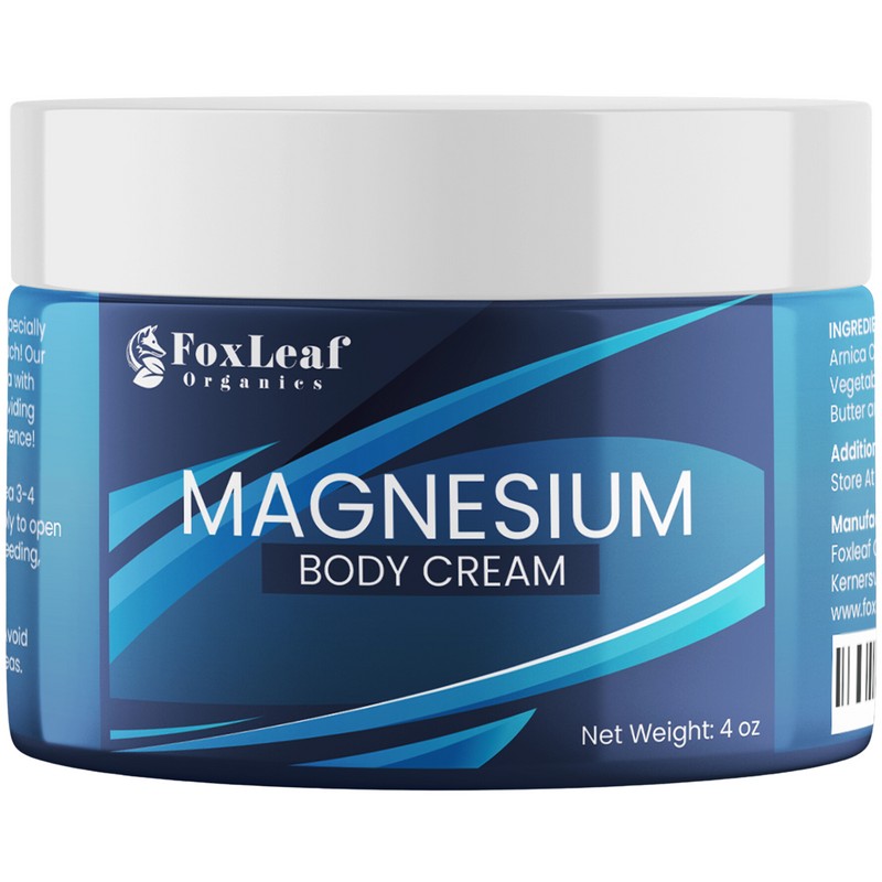 Foxleaf Organics Magnesium Cream - Support for Sleep, Leg Cramps,