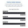 Engineer Scale Ruler, Imperial Measurements 12'', Laser-Etched Aluminum Architect Triangular