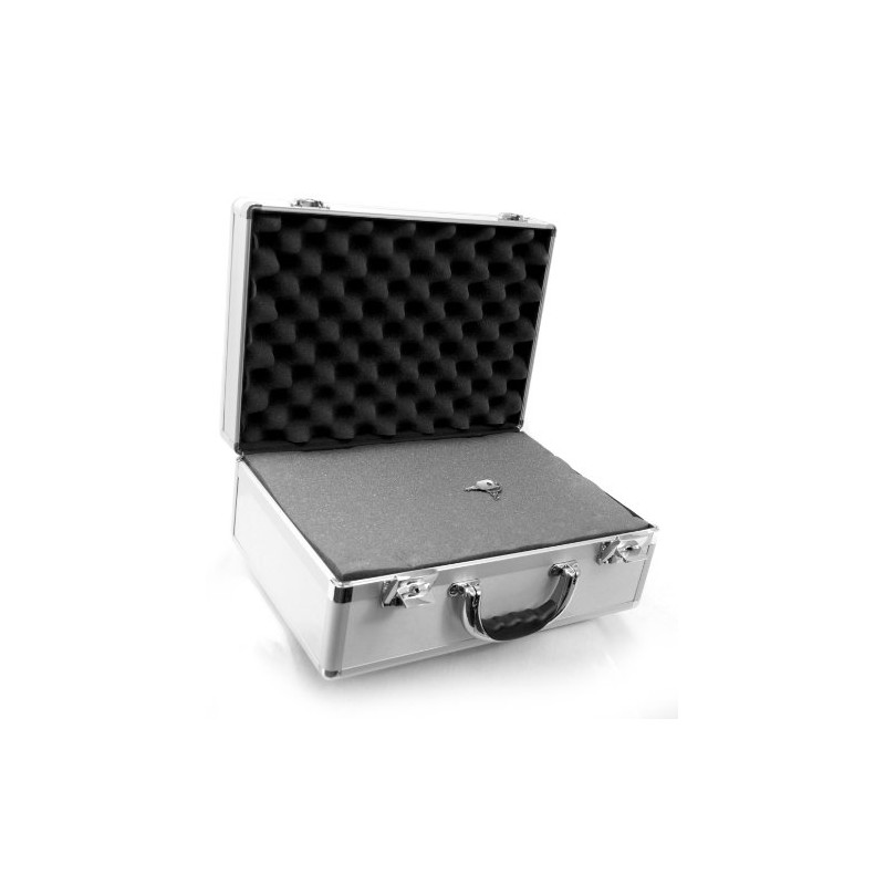 Premium Smooth Silver Aluminum Case with Foam, 15.125 x 10