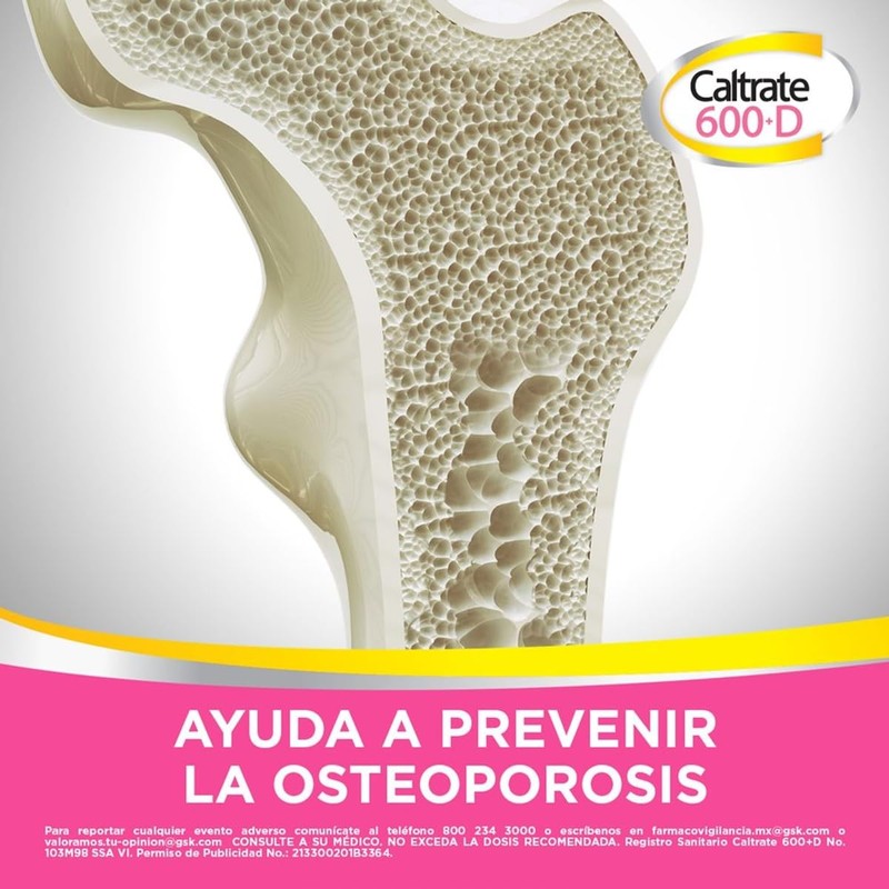 Caltrate Suplemento de Calcio 600 +D 600mg / 400 UI
