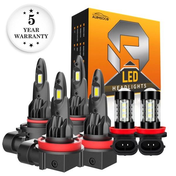 AUIMSOCO Combo LED Lights High Low Beam Fog Light Bulb