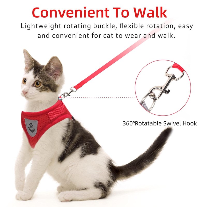 Cat & Dog Vest Harness - All Weather Mesh, Reflective
