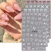 Hebterrka Nagelsticker Schmetterlingsform 4 Blatt Nail Art Sticker ，Nageldesign-Aufkleber mit