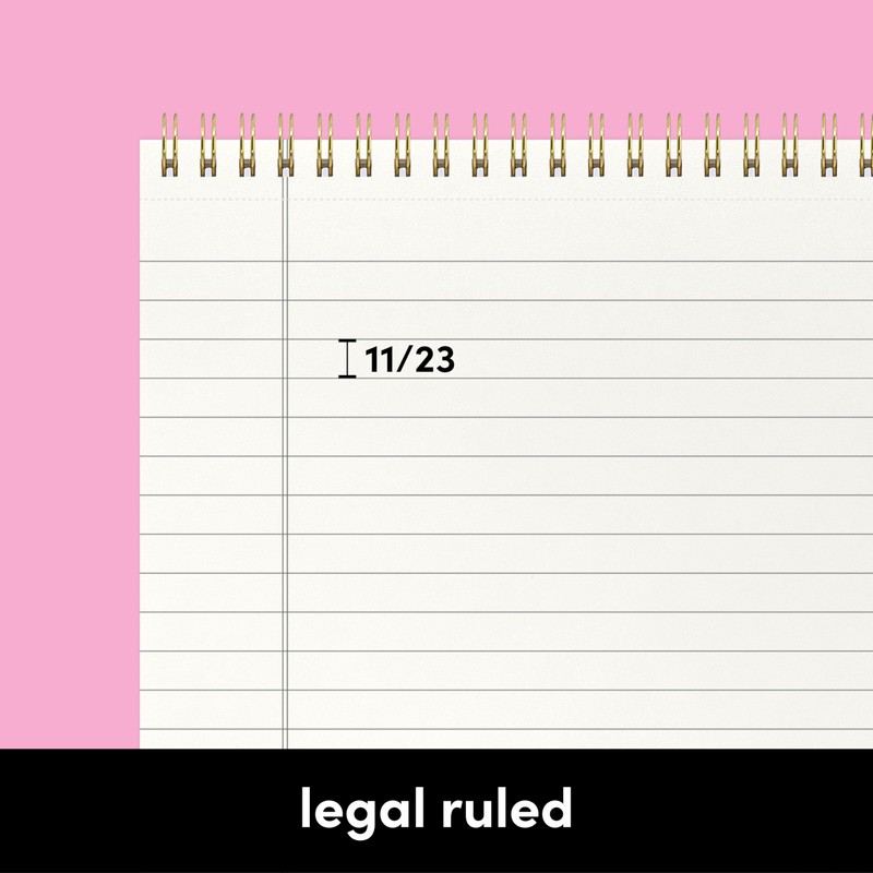 PAPERAGE Top Bound Spiral Notebook, 3 Pack, Lined Notepad, (Light