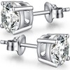 Cubic Zirconium Earrings Diamond Studs Sterling Silver Cubic Zirconia Earrings