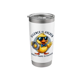 Antisocial Duck Funny Duct Tape With Sarcastic Attitude Stainless Steel Insulated Tumbler