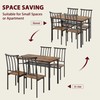 Alkmaar 5 Piece Kitchen Chairs 4, Dining Table Set with
