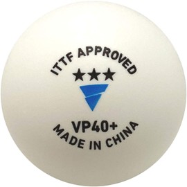 VICTAS 015000 VP40+ Certified Match Balls, 3 Stars, Set of 3, White
