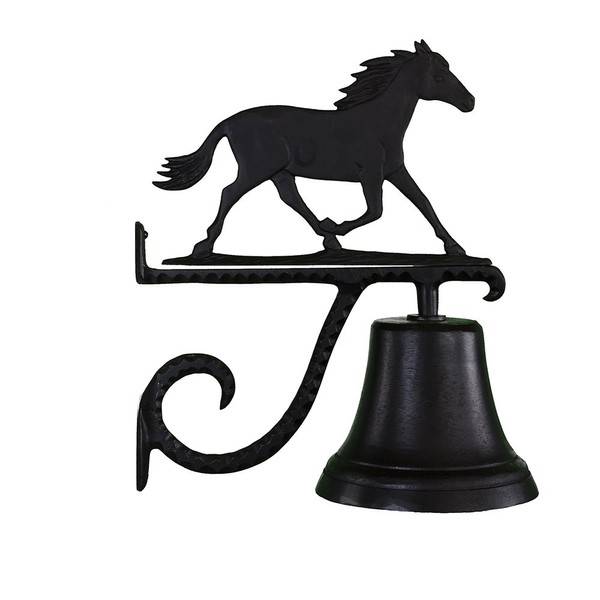Montague Metal Products Cast Bell with Black Horse